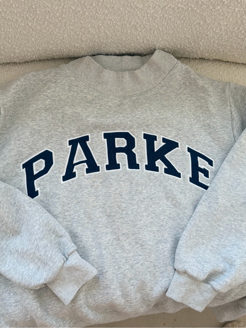 Authentic Gray 'PARKE' mock neck